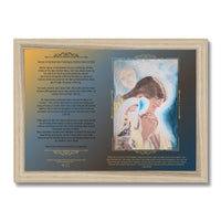 Jesus in Garden of Gethsemane with writing  Framed Print