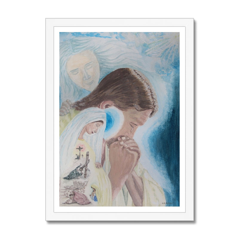Jesus in Garden of Gethsemane Framed Print