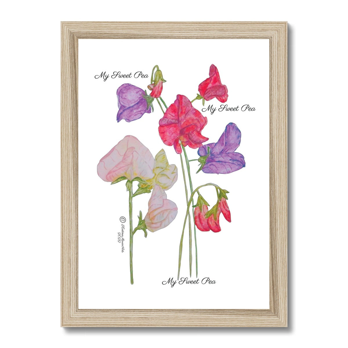 My Sweet Pea - Framed Print | Black, White or Natural Frame