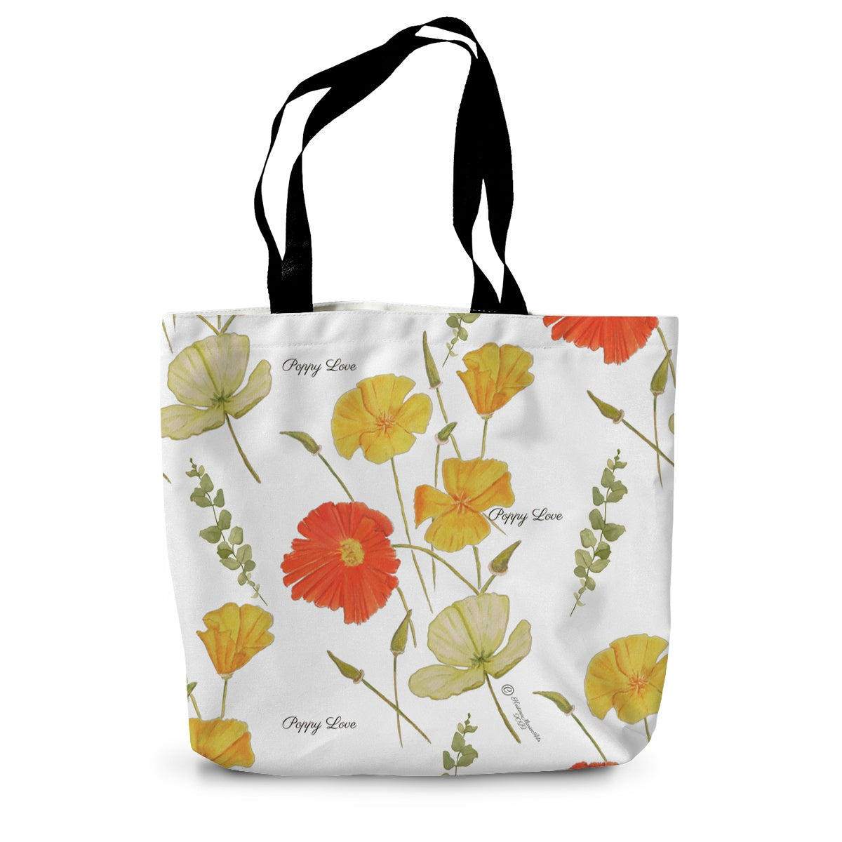 Poppy Love Canvas Tote Bag