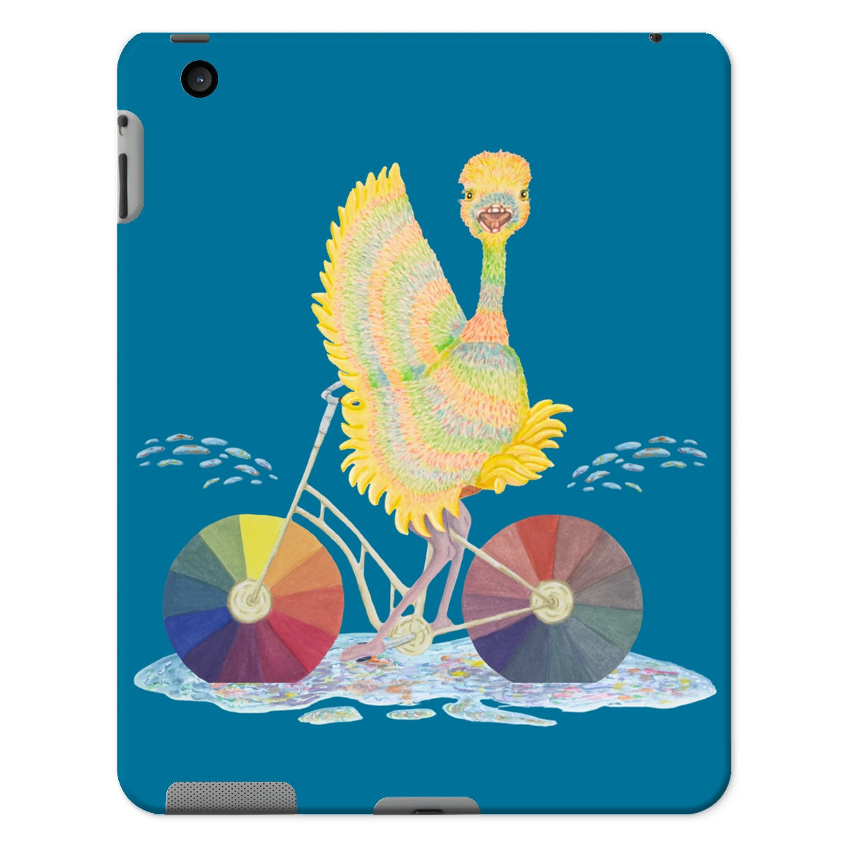 Ophelia Ostrich Slate Blue iPad Tablet Cases