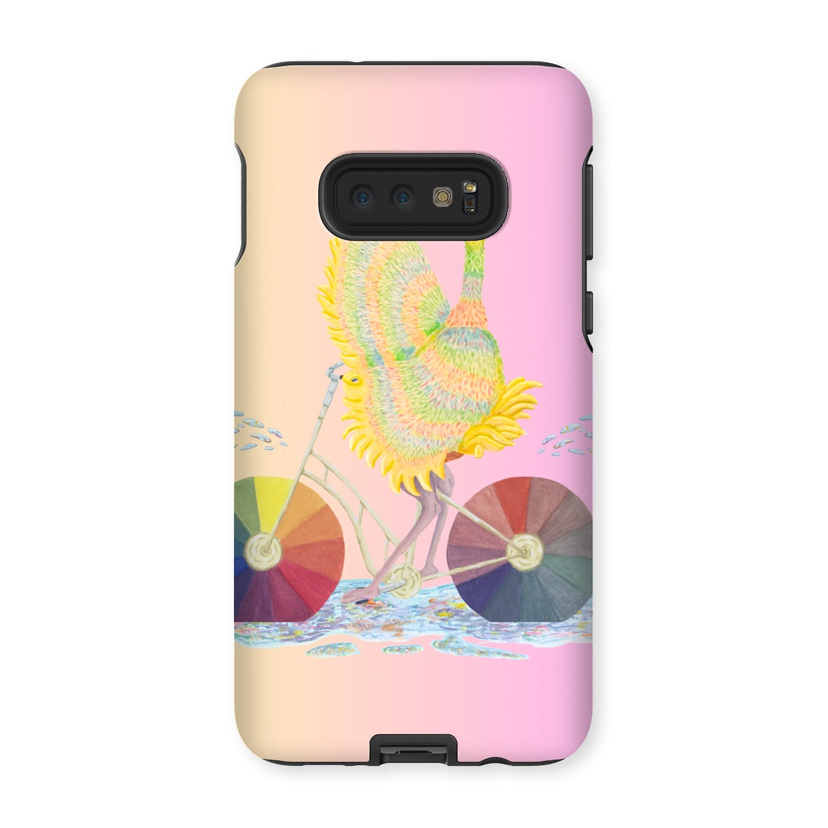 Ophelia Ostrich Yellow and Pink Tough Phone Case