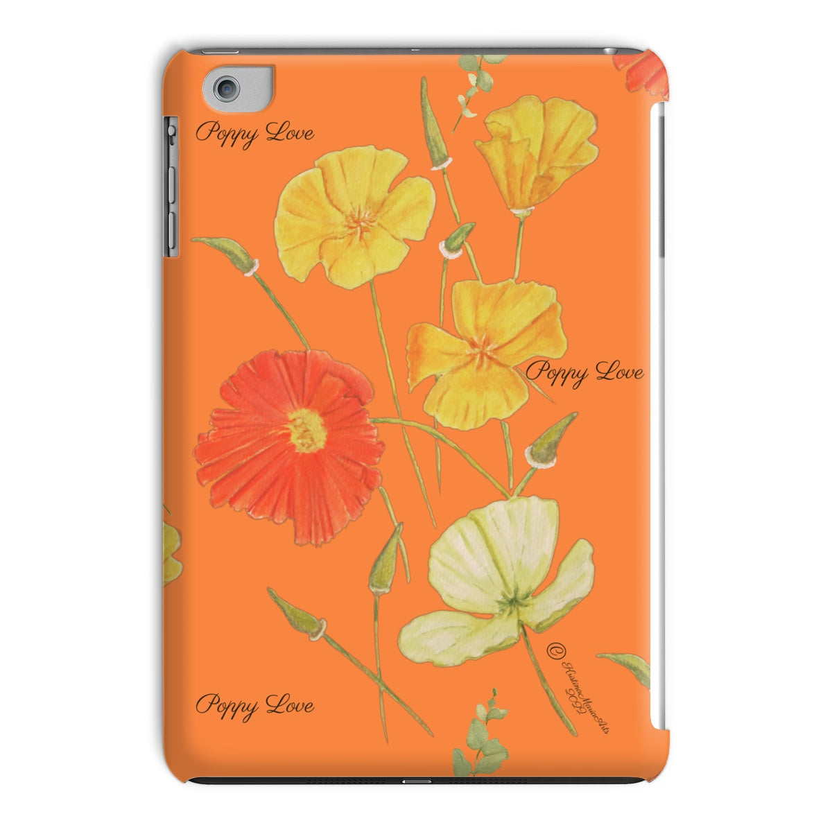 Poppy Love Orange Tablet Cases
