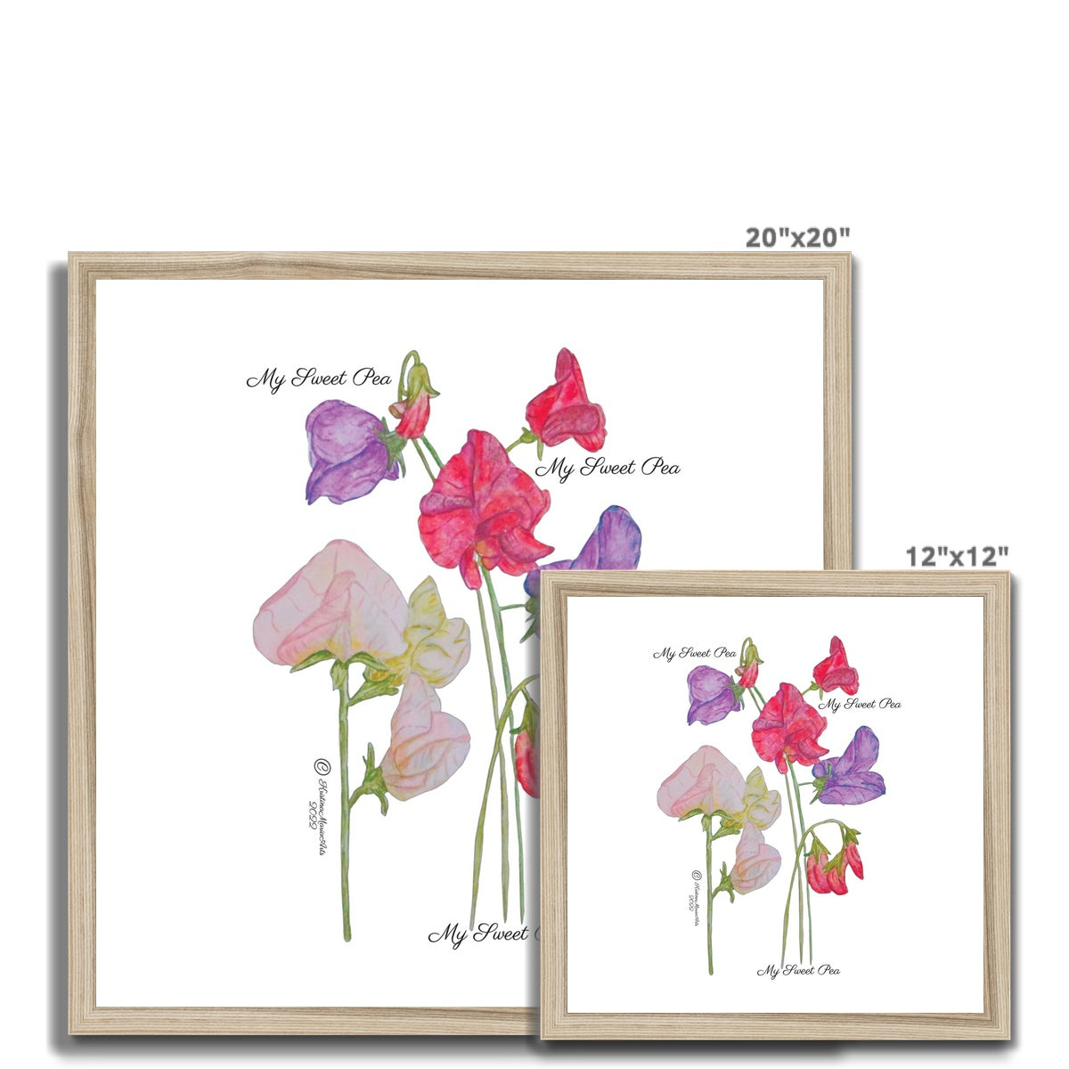 My Sweet Pea - Framed Print | Black, White or Natural Frame