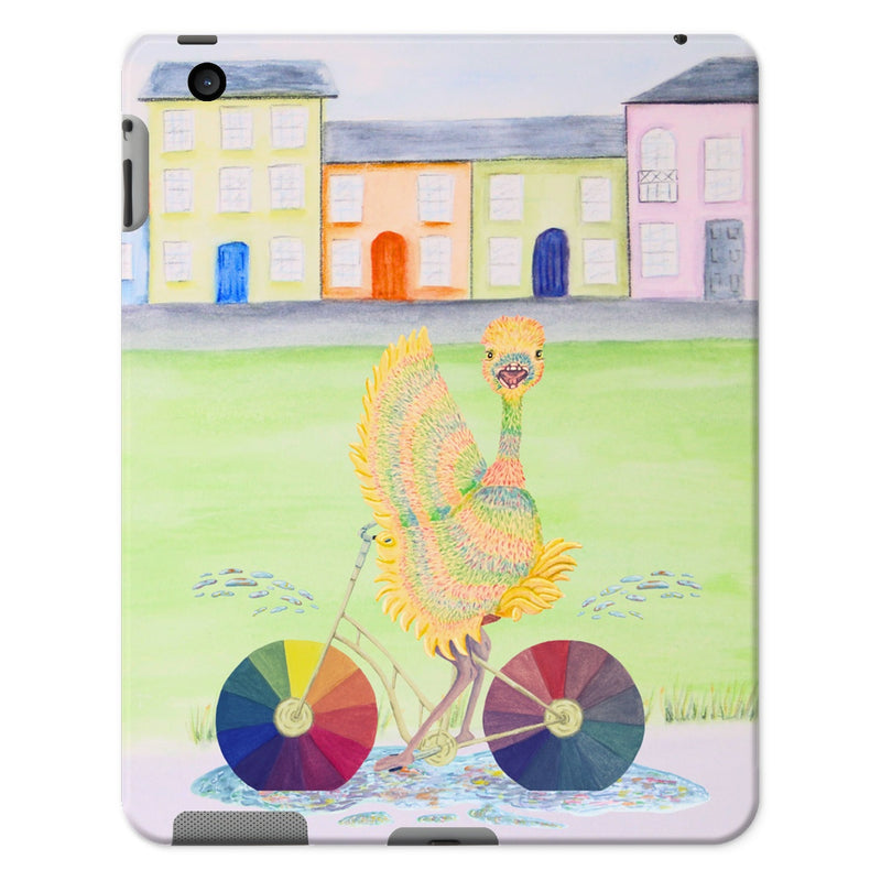 Ophelia's Ostrich Colourful Village iPad Tablet Cases