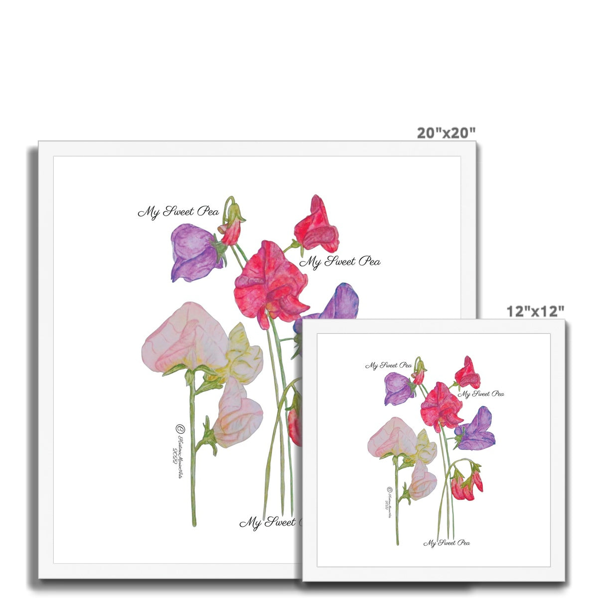 My Sweet Pea - Framed Print | Black, White or Natural Frame