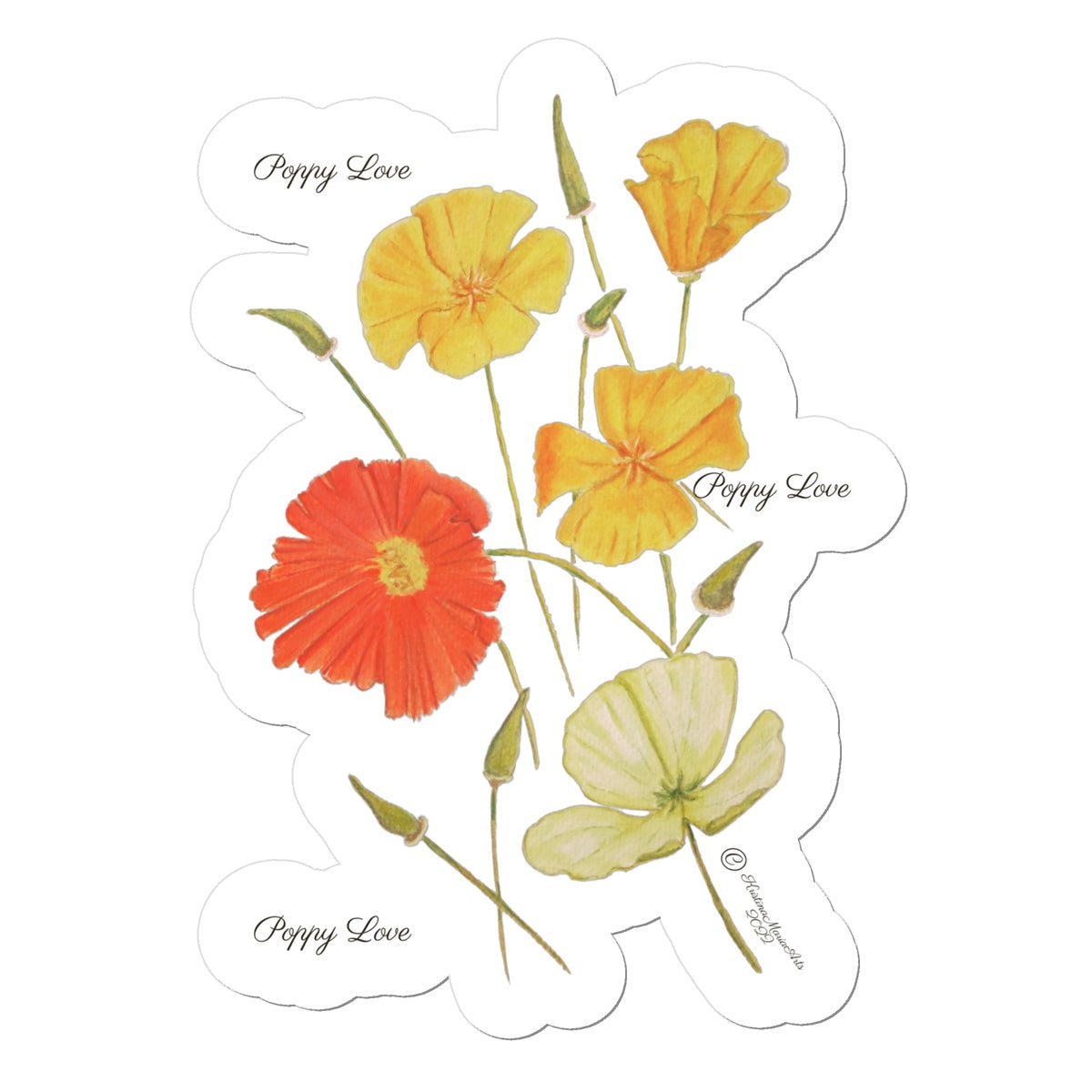 Poppy Love Sticker