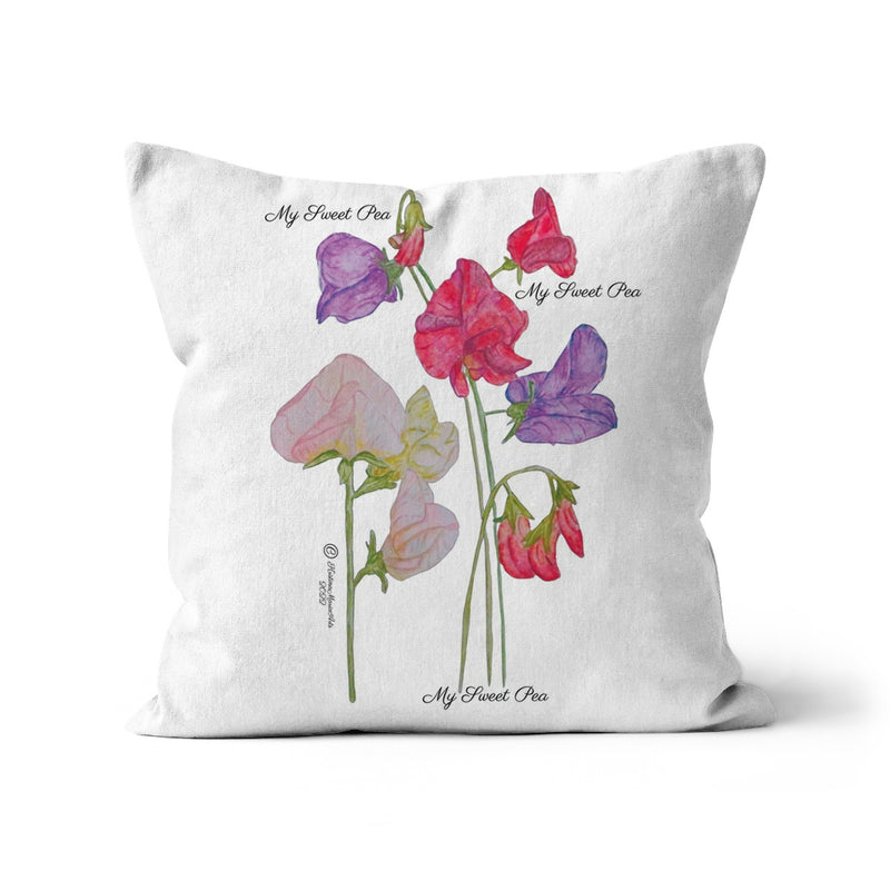 My Sweet Pea - Natural Background Cushion